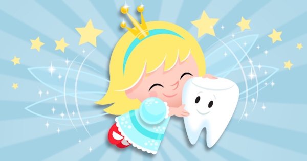 Tooth Fairy with a Magic Wand and Coin Stock Vector - Illustration of doctor, ba