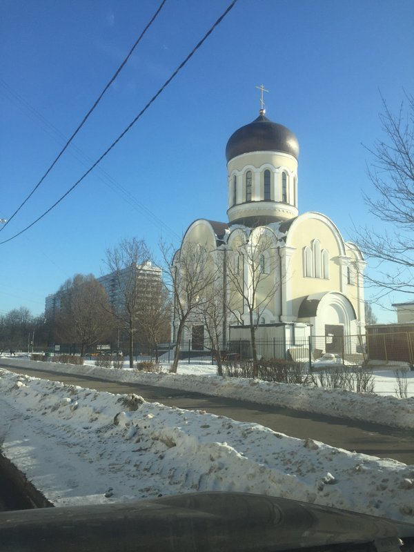 Храм святителя Алексия Московского Нягань зимой