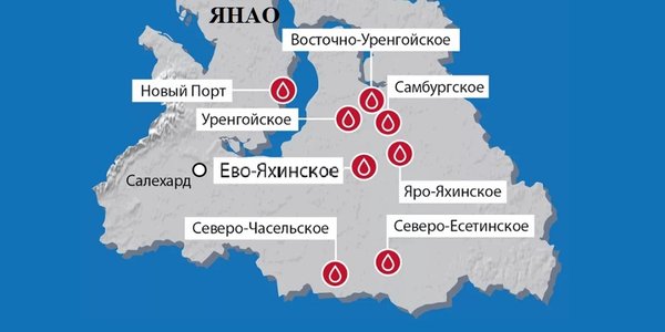 Уренгойское месторождение обзорная карта