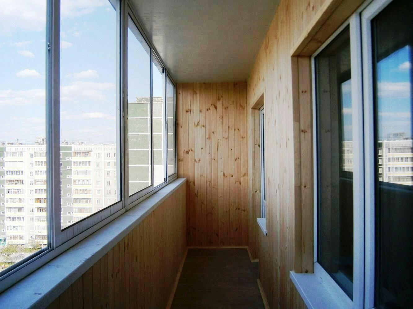 Отделка 6 метрового балкона